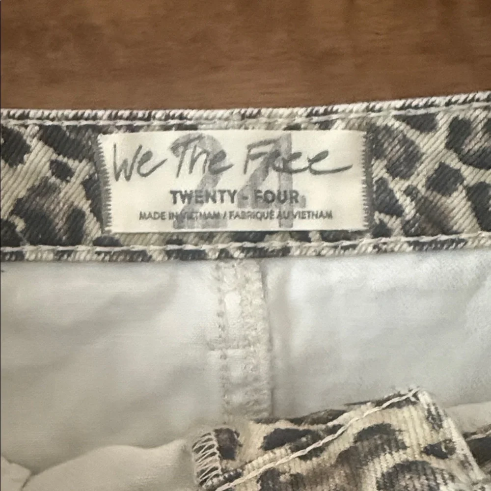 We The Free Leopard Print Mini Skirt in Beige and Black